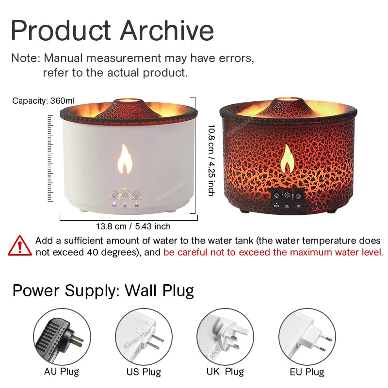 Volcano Flame Humidifier