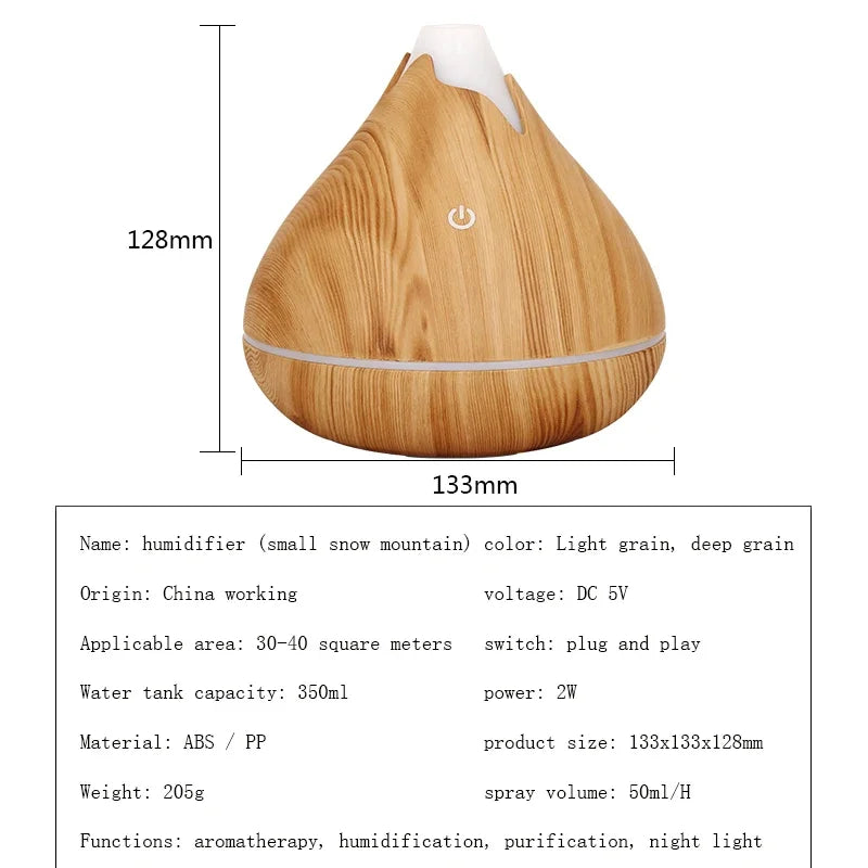 Wood Grain Humidifier, 7 Color